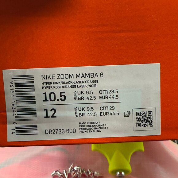 Nike Zoom Mamba V6 Hyper Pink Track Spikes DR2733-600 Sz 10.5 main image 7